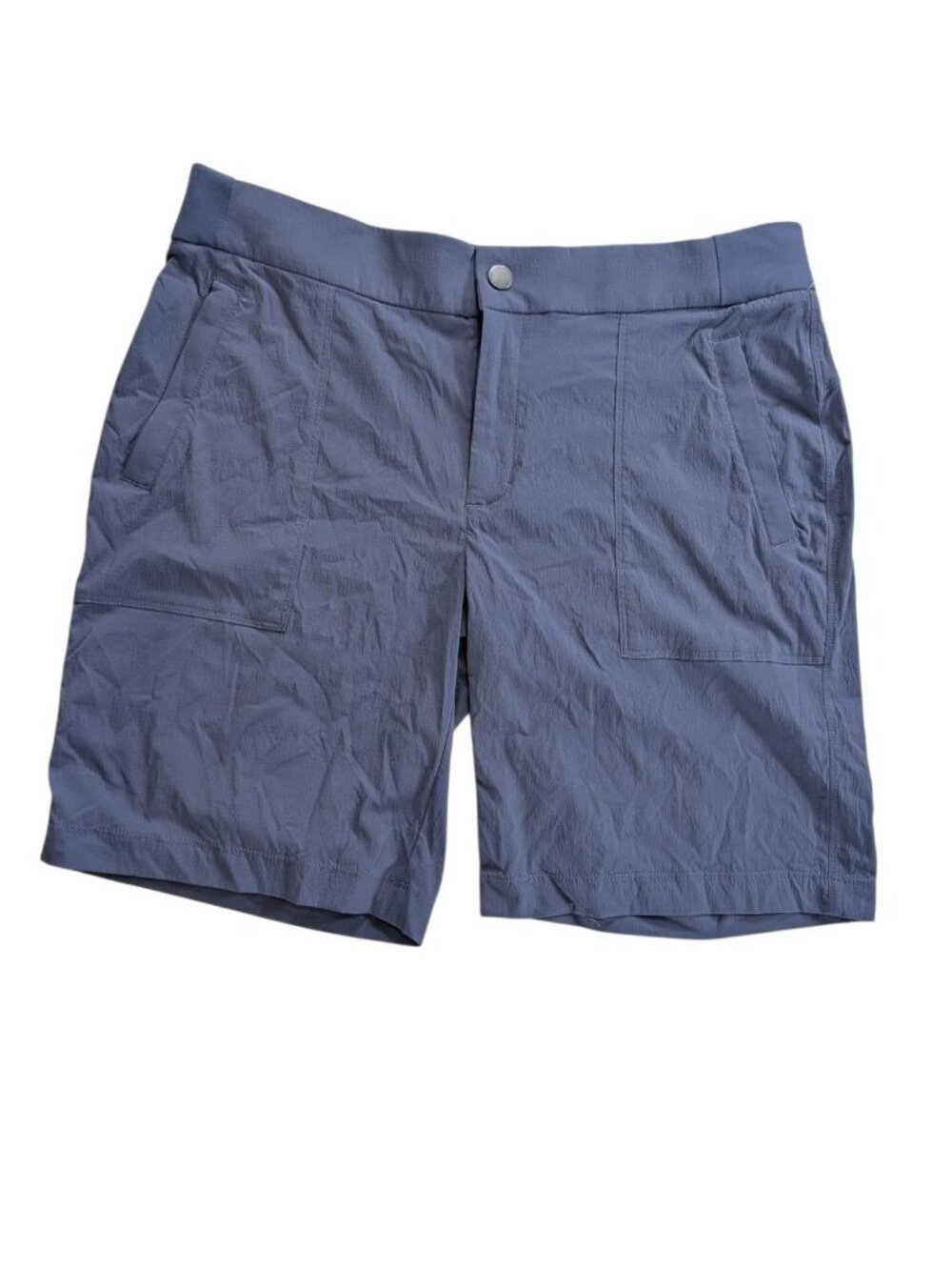 Athleta Trekkie Bermuda 2.0 Shorts in a blue navy color women's size 12